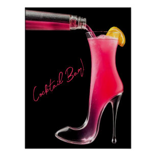 Póster Sinal Stiletto e Cocktail Bar
