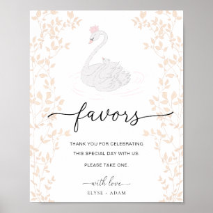 Poster Sinal Swan Princess Favors