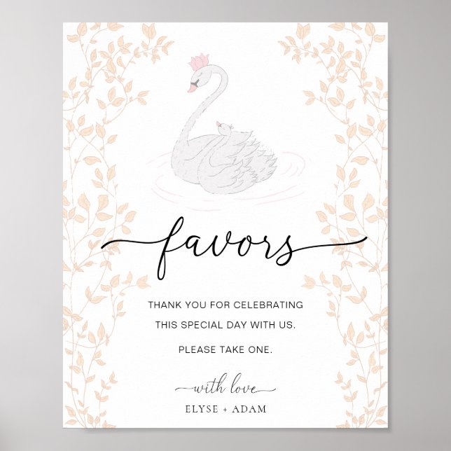 Poster Sinal Swan Princess Favors (Frente)