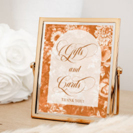 Poster Sinal Terracotta de presentes e cartões