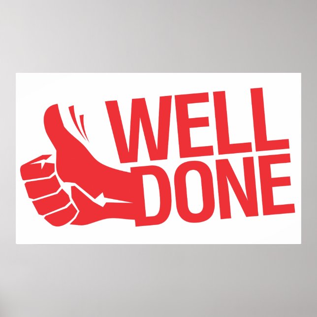 Póster Sinal vermelho bem feito (Frente)