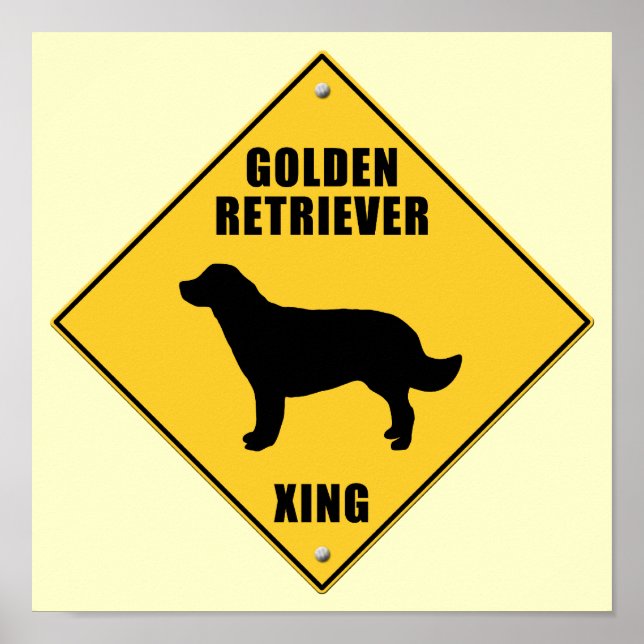 Póster Sinal XING (ouro Retriever Crossing) (Frente)