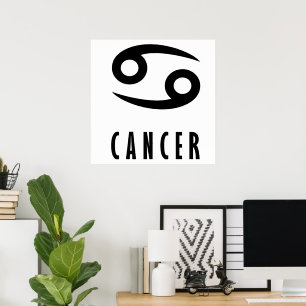 Poster sinal zodiótico do cancer