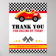 Sinalização de festa de aniversário de carro de co
