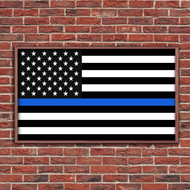 Póster Sinalizador Americano Thin Blue Line (Criador carregado)