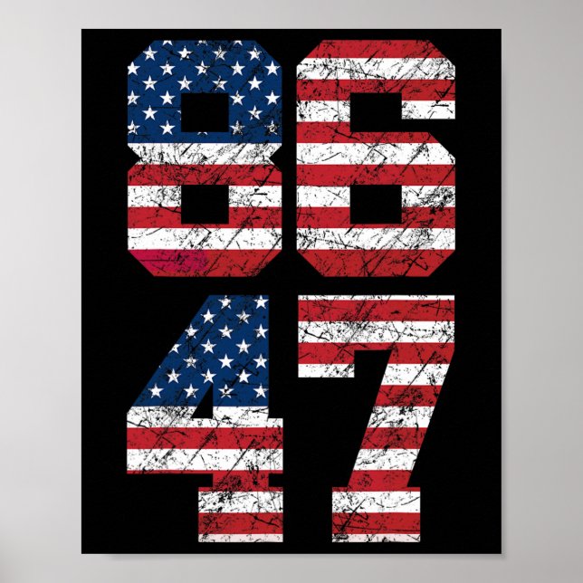 Poster Sinalizador Anti-Trump 8647 Anti-Trump Retro Us Pr (Frente)