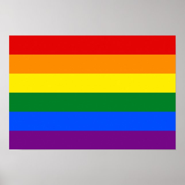 Póster Sinalizador arco-íris LGBT (Frente)