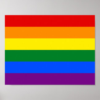 Poster Sinalizador Arco-Íris LGBT Orgulho gay de 6 faixas