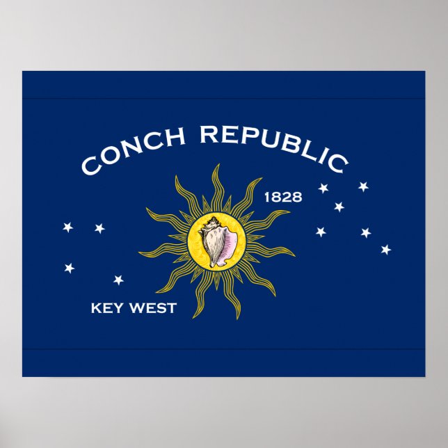 Poster Sinalizador Conch Republic (Frente)