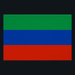 Póster Sinalizador Daguestan<br><div class="desc">Bandeira Patriótica do Daguestão.</div>