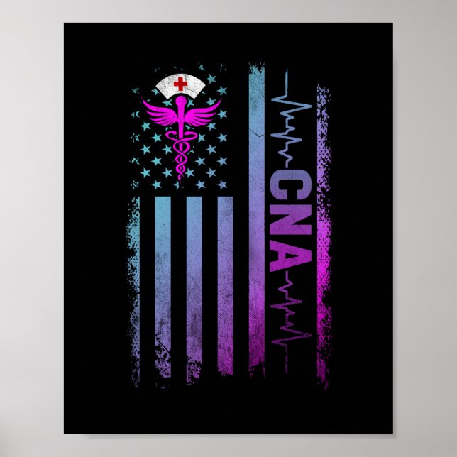 Poster Sinalizador de Assistente de Enfermagem de Trabalh (Frente)