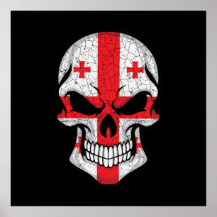 Poster Sinalizador de Caveira de Sorriso Georgia
