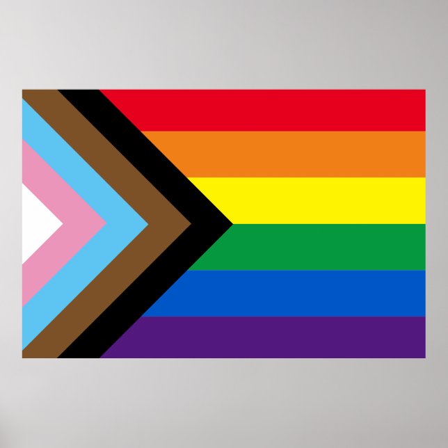 Poster Sinalizador de diversidade de gay do arco-íris Lgb (Frente)