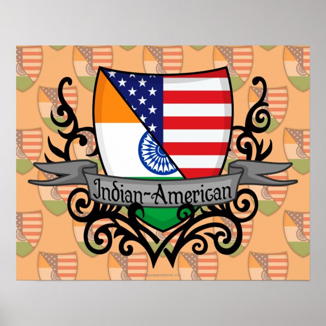 Póster Sinalizador de escudo indiano-americano (Frente)