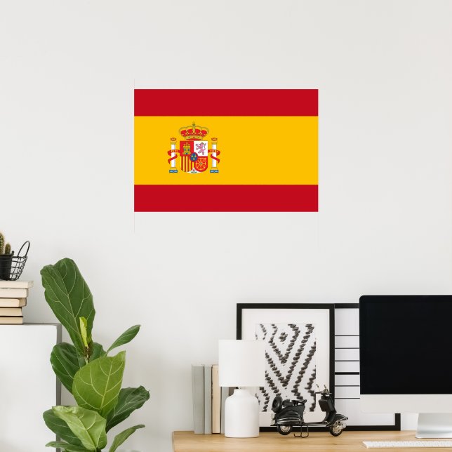 Poster sinalizador de espanha (Escritório em casa)
