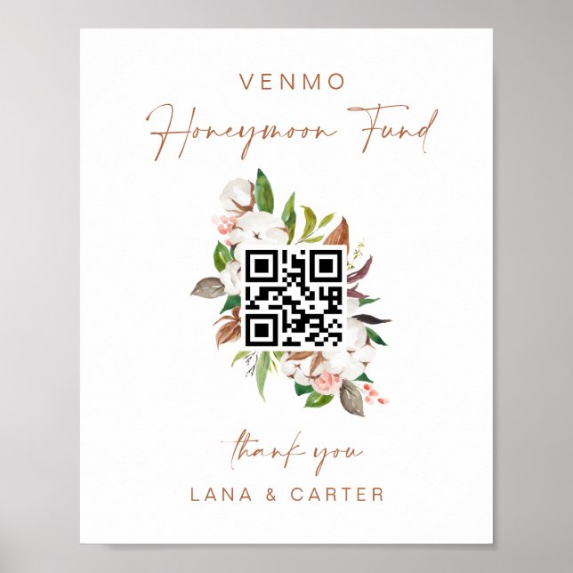 Poster Sinalizador de Mesa de Oferta de Caixa de Honeymoo (Frente)