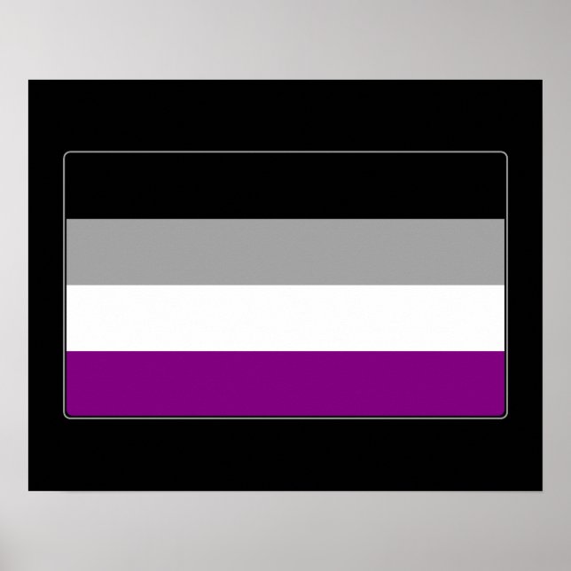 Poster Sinalizador de Orgulho Asexual (Frente)