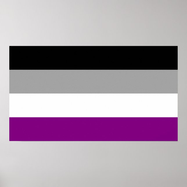 Póster Sinalizador de Orgulho Asexual (Frente)