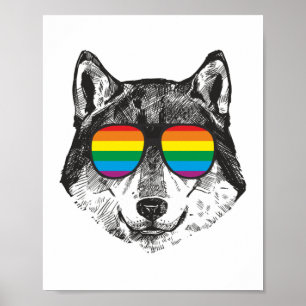 Poster Sinalizador de Orgulho gay de Lgbt WOLF