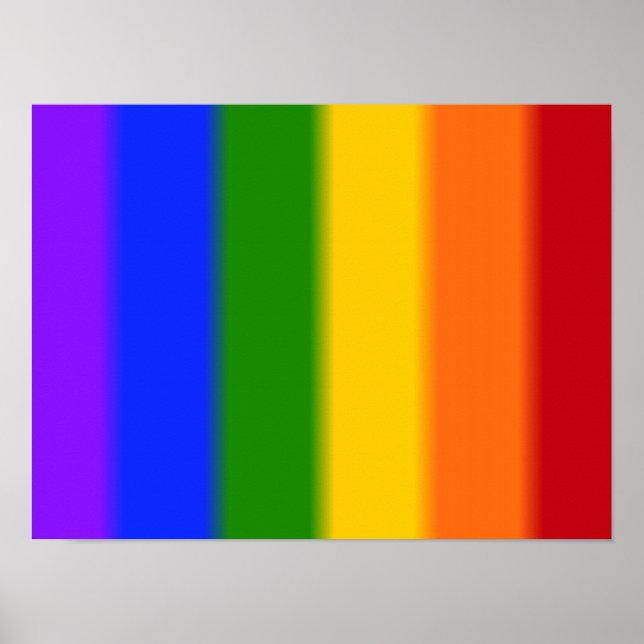 Póster Sinalizador de Orgulho gay de queda (Frente)