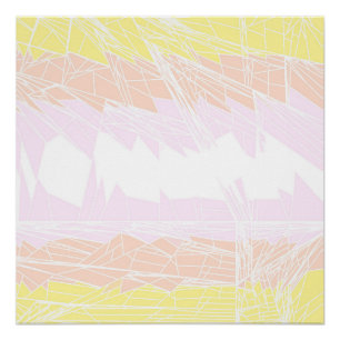 Póster Sinalizador de Orgulho Geométrico Abstrato Pangend