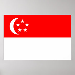 Póster Sinalizador de Singapura
