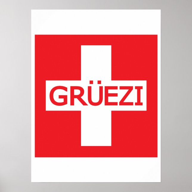 Poster Sinalizador de Suiça Gruezi (Frente)