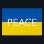 Póster Sinalizador de texto personalizado amarelo azul-az<br><div class="desc">Sinalizador poster de texto personalizado amarelo azul-azul da Ucrânia</div>