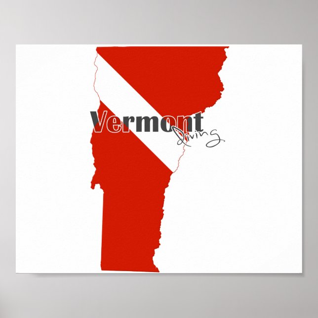 Póster Sinalizador Dive Estatal Vermont (Frente)