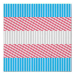Póster Sinalizador do Abstrato Transgender Pride Stripe F