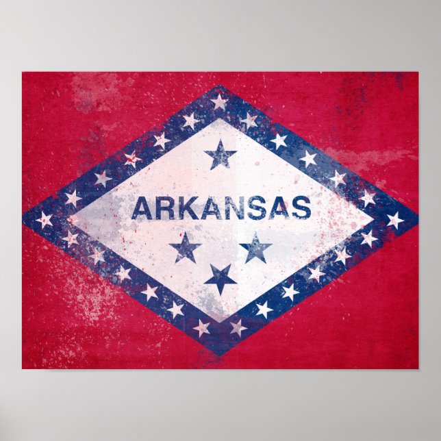 Poster Sinalizador do Arkansas em destaque (Frente)
