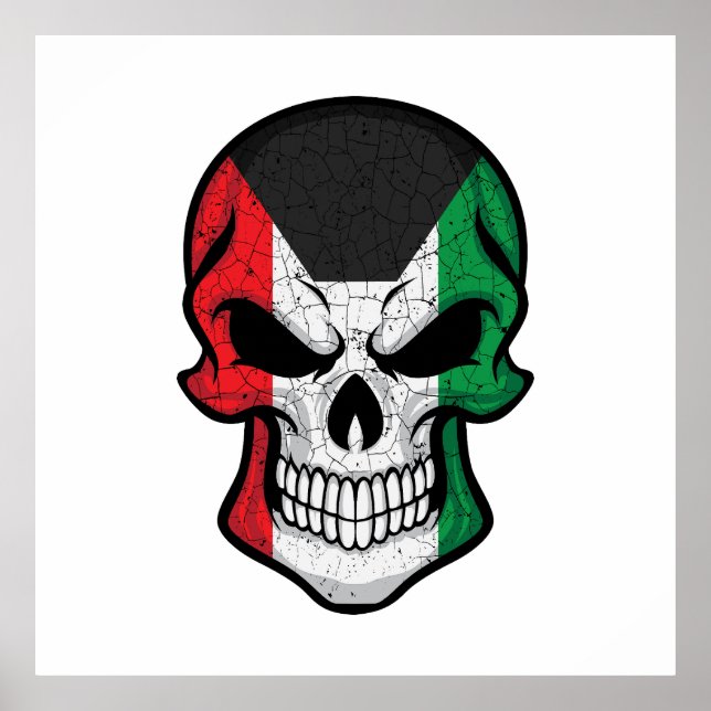 Poster Sinalizador do Crânio do Kuwait (Frente)