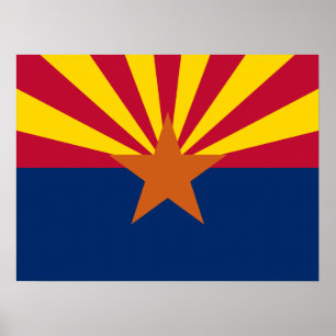 Poster Sinalizador do Estado da arizona
