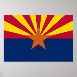 Poster Sinalizador do Estado da arizona