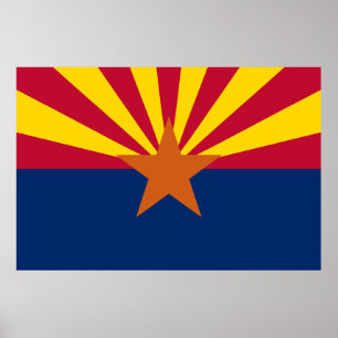 Póster Sinalizador do Estado da arizona