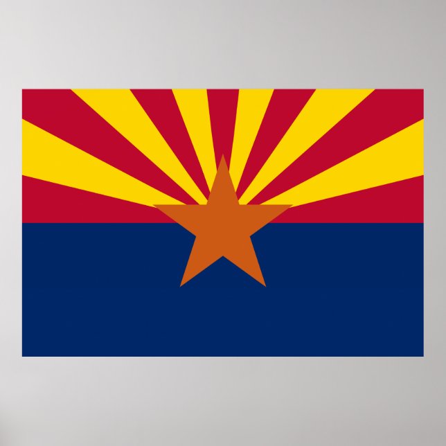Póster Sinalizador do Estado da arizona (Frente)