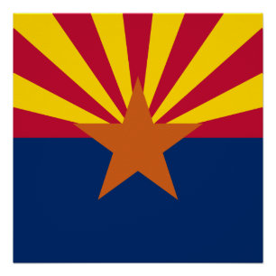 Póster Sinalizador do Estado da arizona