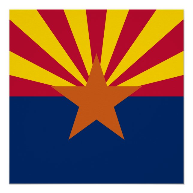 Póster Sinalizador do Estado da arizona (Frente)