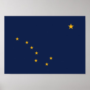Poster Sinalizador do Estado do Alasca