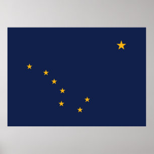Poster Sinalizador do Estado do Alasca