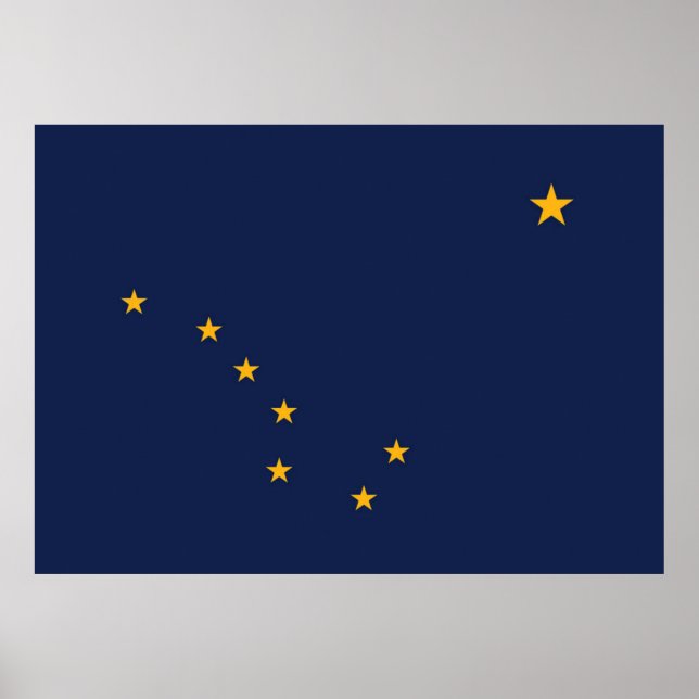 Poster Sinalizador do Estado do Alasca (Frente)