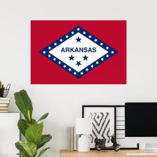 Póster Sinalizador do Estado do Arkansas