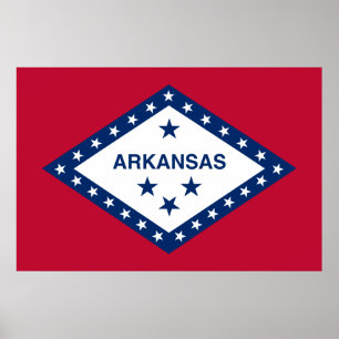 Póster Sinalizador do Estado do Arkansas