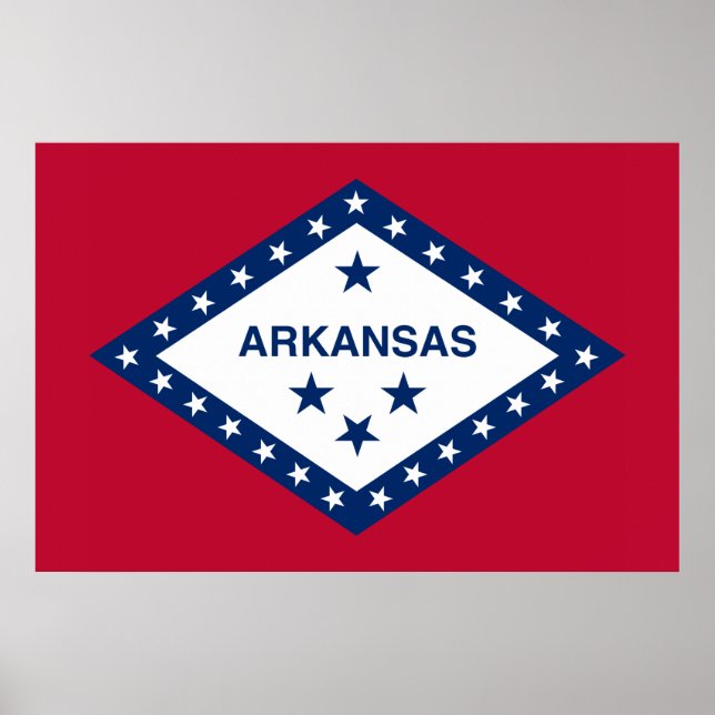 Póster Sinalizador do Estado do Arkansas (Frente)