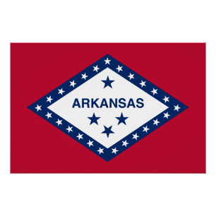 Póster Sinalizador do Estado do Arkansas