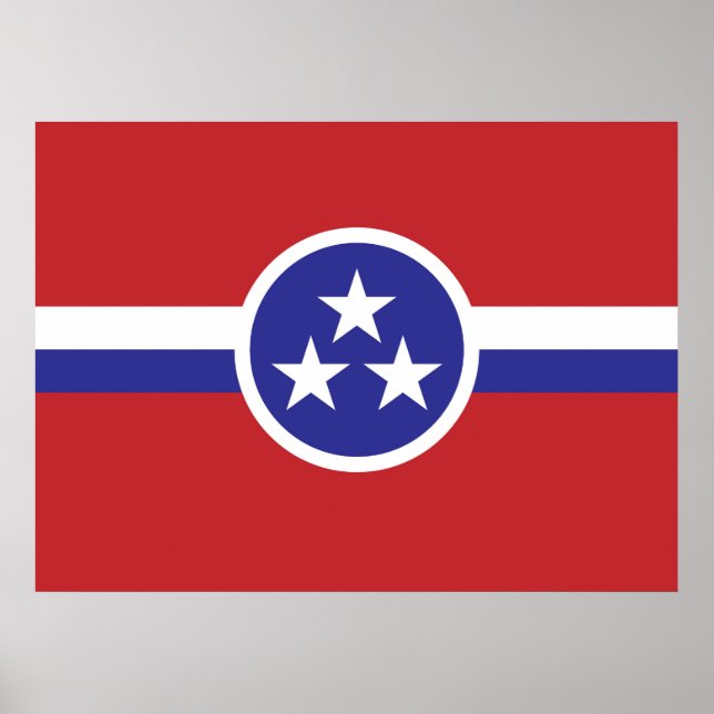 Póster Sinalizador do Estado do Tennessee (Frente)