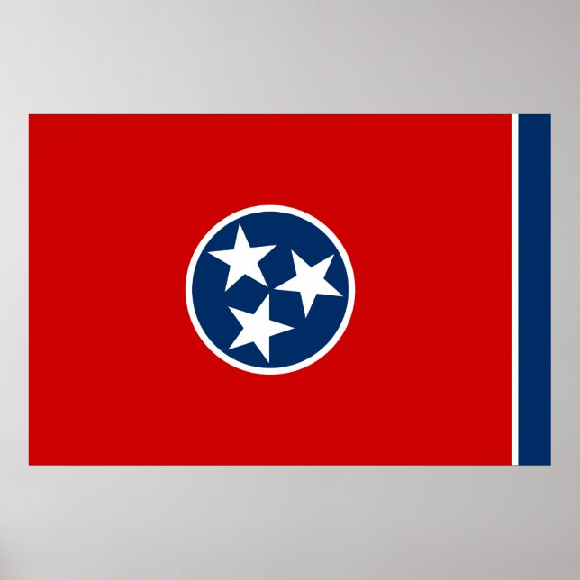 Póster Sinalizador do Estado do Tennessee (Frente)