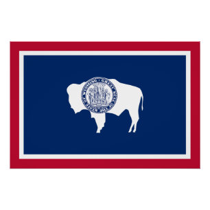 Póster Sinalizador do Estado Wyoming