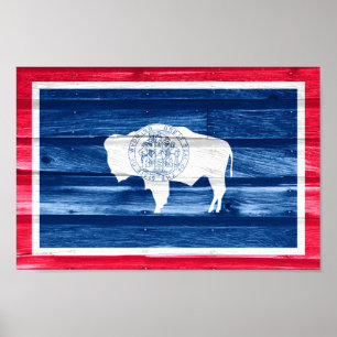 Poster Sinalizador do Estado Wyoming