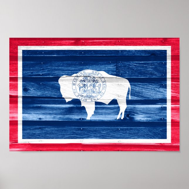 Poster Sinalizador do Estado Wyoming (Frente)